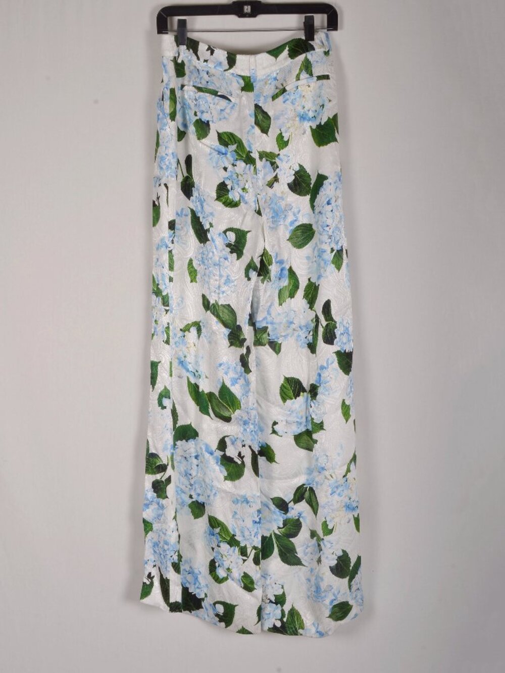 NWT | L'AGENCE Cream Wide-Leg Floral Pants Hydrangea Print Size 10 N - Picture 8 of 9